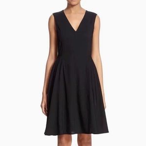 Theory | Black Linen Kalsington Fit & Flare Dress Size 8